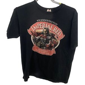 Wychwood Brewery Oxfordshire UK Imperial Red T-Shirt, Men's Medium, Black